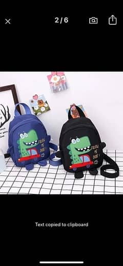 children Cute Cartoon Dinosaur School Bags