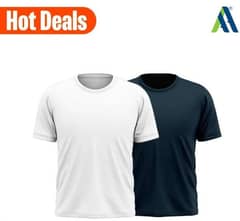 Men stitched plain T-shirt jersey brand ( pack of 2)