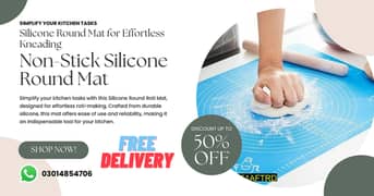 Silicone Round Roti Mat  Easy-to-Use Kitchen for Kneading In Pakistan