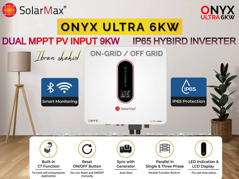 6kw Solar Inverter SolarMax Onyx PV9000 Inverter / Hybrid Inverter 1