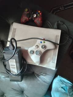Xbox 360 with 32 games with 2 controller one wired controller one wire