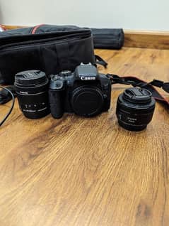 canon 800d with 18-55 and 50 mm f1.8