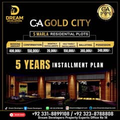 5 Marla plot for installment sale CA Gold Sialkot