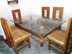 dining table 4 sale wd 6 chairs double mirror
