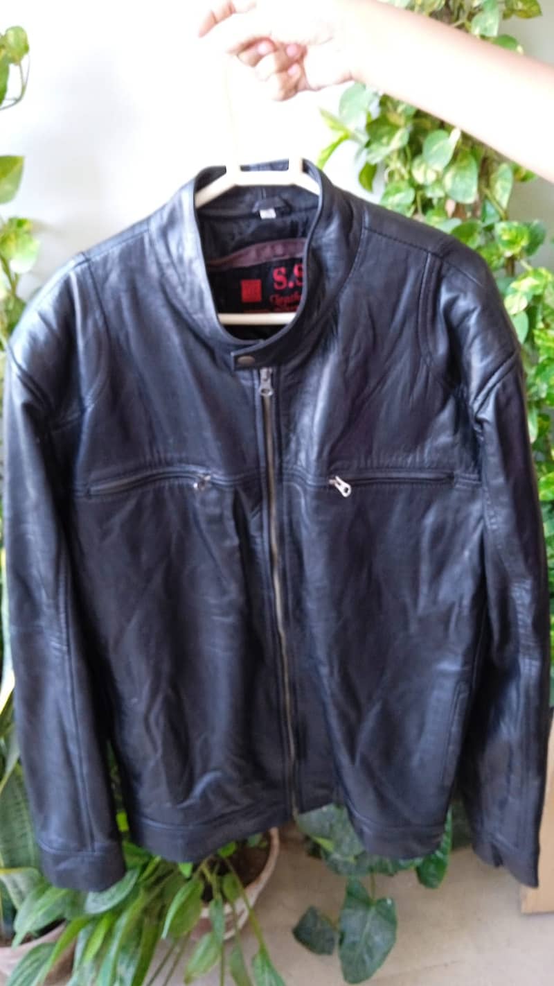 leather jacket with inner coat 0