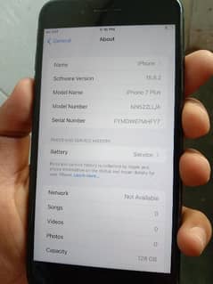 I phone 7plus Non PTA lush condition 128Gb BH100 with charging cable