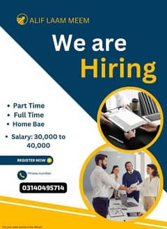 part time and full time jobs are available in the lahore