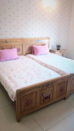 Kid's Single Hand Painted Bed Set