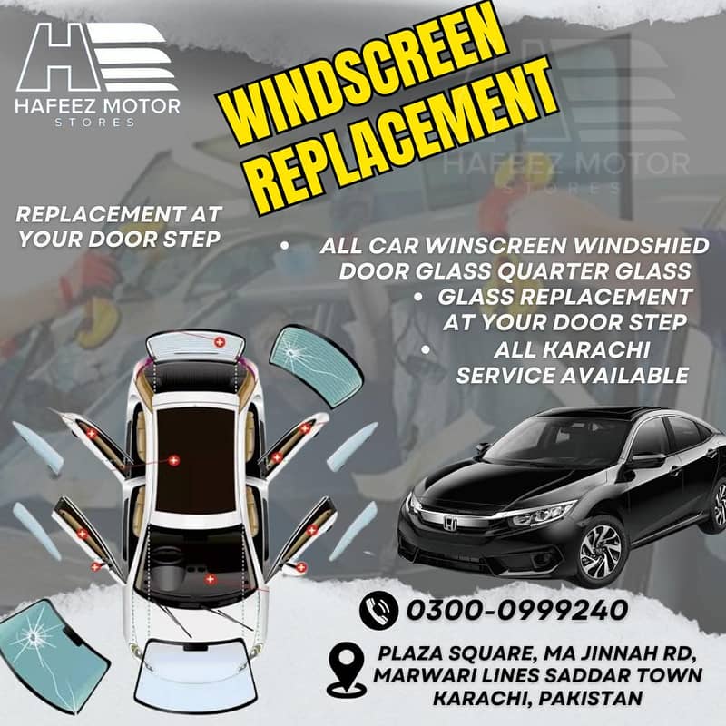 Windscreen For Honda Toyota and all cars 1