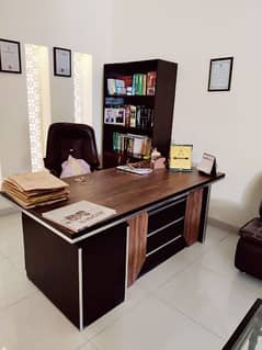 office table and sofas