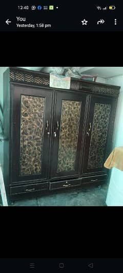 wooden almari 3 door