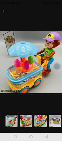 monkey ice cream bicycle