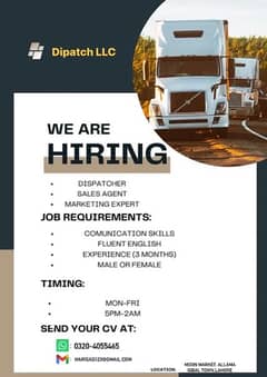 Truck Dispatcher | Sales Agent | Jobs