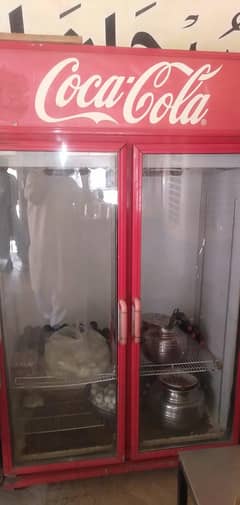 coca cola fridge double door