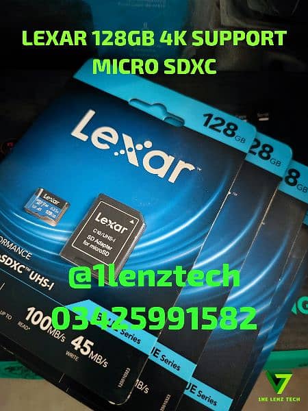 LEXAR 128GB Micro SD Card 4K 1