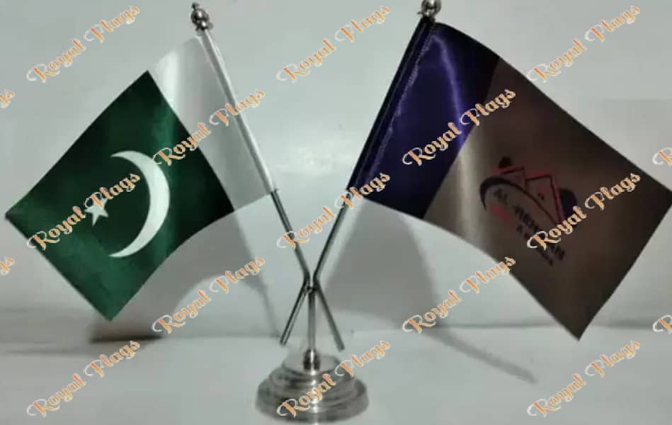 Dual Custom Table Flags with Stand for Executives, CEOs, and MDs 5