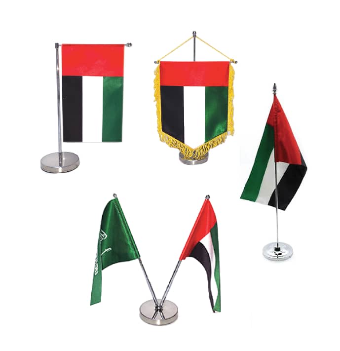 Dual Custom Table Flags with Stand for Executives, CEOs, and MDs 18