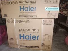 Haier DC inverter ac 1ton new only 4hr chala bas box warnty card sub h