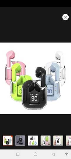 air buds/earpods j 17 wireless crystal transparent Bluetooth