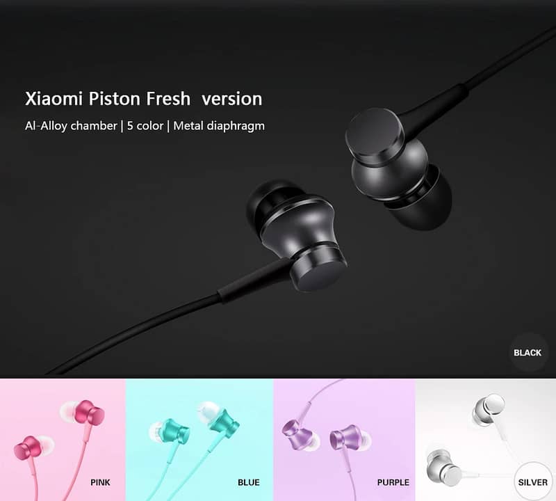 Xiaomi Piston Earphone Mi Basic Fresh 3.5mm In Ear With Mic Original 8