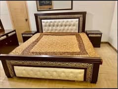 Double bed set elegant and excellent side table dressing