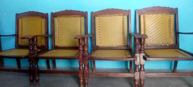 4 wood chair for sale