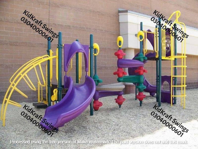 kids Slide/Swings/Kids rides/jhula/Spring rider/jungle gym/gazebo/bar 15