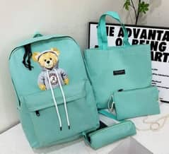 4 Pcs canvas backpack Home Delivery available