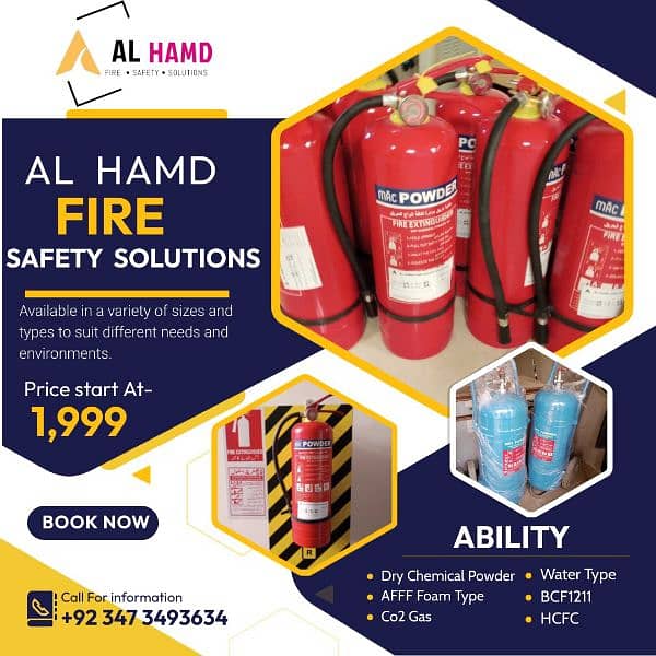 All types of fire extinguishers available 0