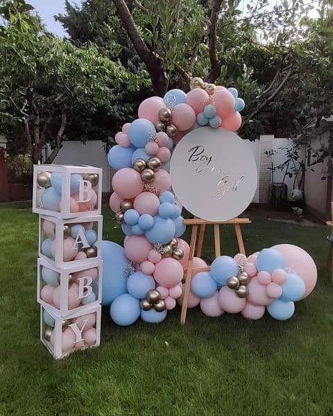 Balloon decore/birthday/aqeeqa decor/baby welcome/magic show/jumping 2