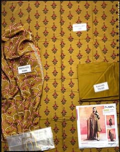 3 piece women’s unstitched Linen printed suit