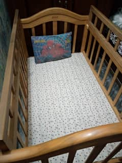 Baby cot / kids bed large size with free mattress and bed bed set