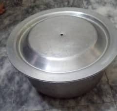 silver patila medium size heavy weight. and one large try