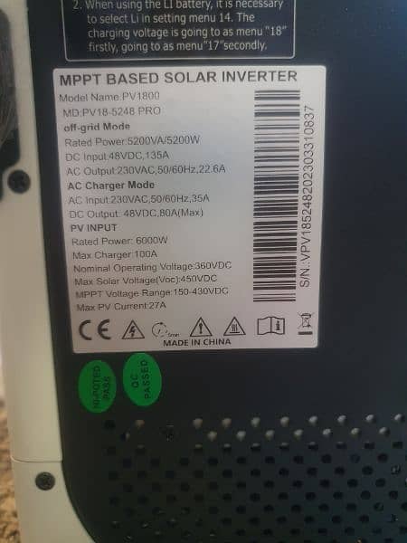 MUST 5200w solar inverter contact number 03322263080 6