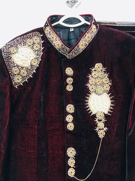 sherwani with kola wedding dress 1