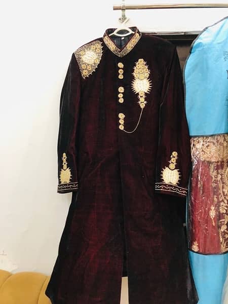 sherwani with kola wedding dress 3