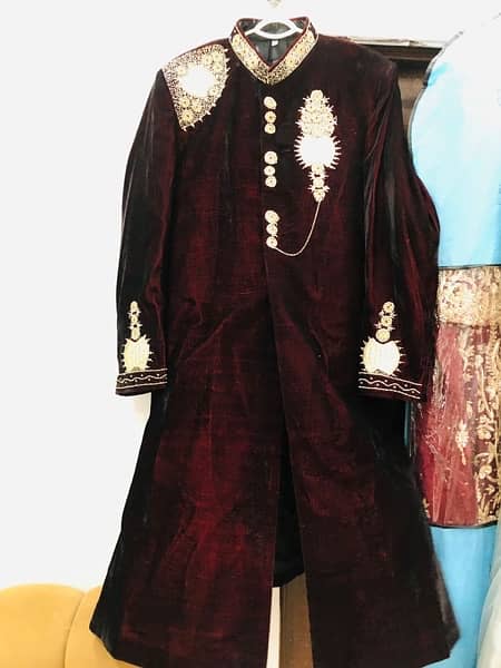 sherwani with kola wedding dress 6