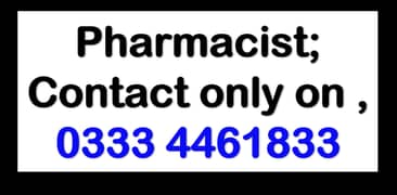 Pharmacist Category A available