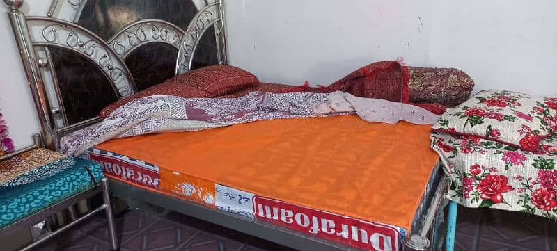 Steel Bed and Mattress Only 2 Week Use 4