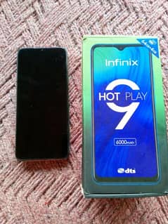 Infinix hot9 play 4/64 box sat hai Whatsapp o3o74937491