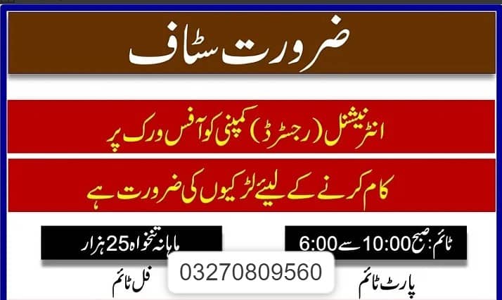 Male Female Seats Available Now Everyone Apply for Job Online Working 0