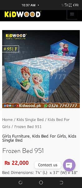 kids FROZEN theme bed without mattress 2