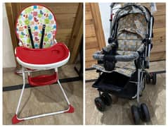 Tinnies Baby pram / Kids stroller / kids High chair for sale