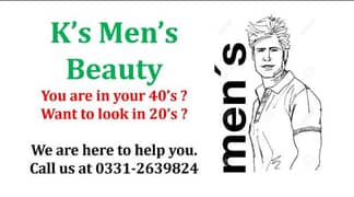 Men's Facial & Hair Services at your place
