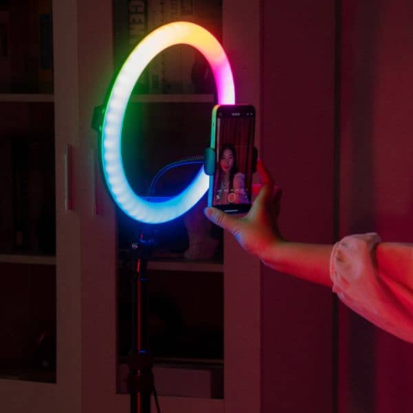 20 CM 3 colors Ringlight with modern 7 feet stand & mobile holder 3