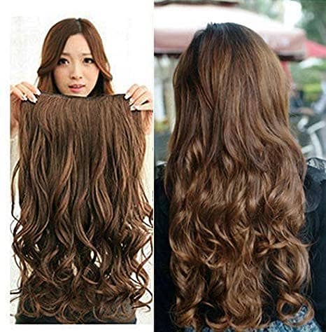 Color Clip in Hair Extensions One Piece Long Wavy Curly Dip Dye 1