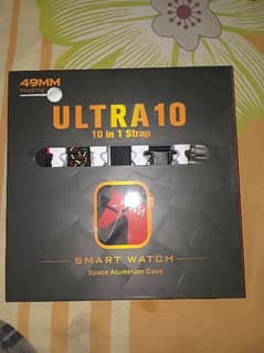 ultra-10  10 in 1 strap space aluminium case smart watch