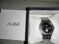 Alba watch black dial scratch proof watch