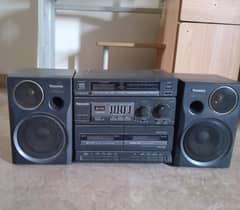 Panasonic Double Cassette Player with Speakers