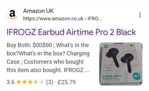 Earbuds ifrogz Airtime pro 2 (imported)